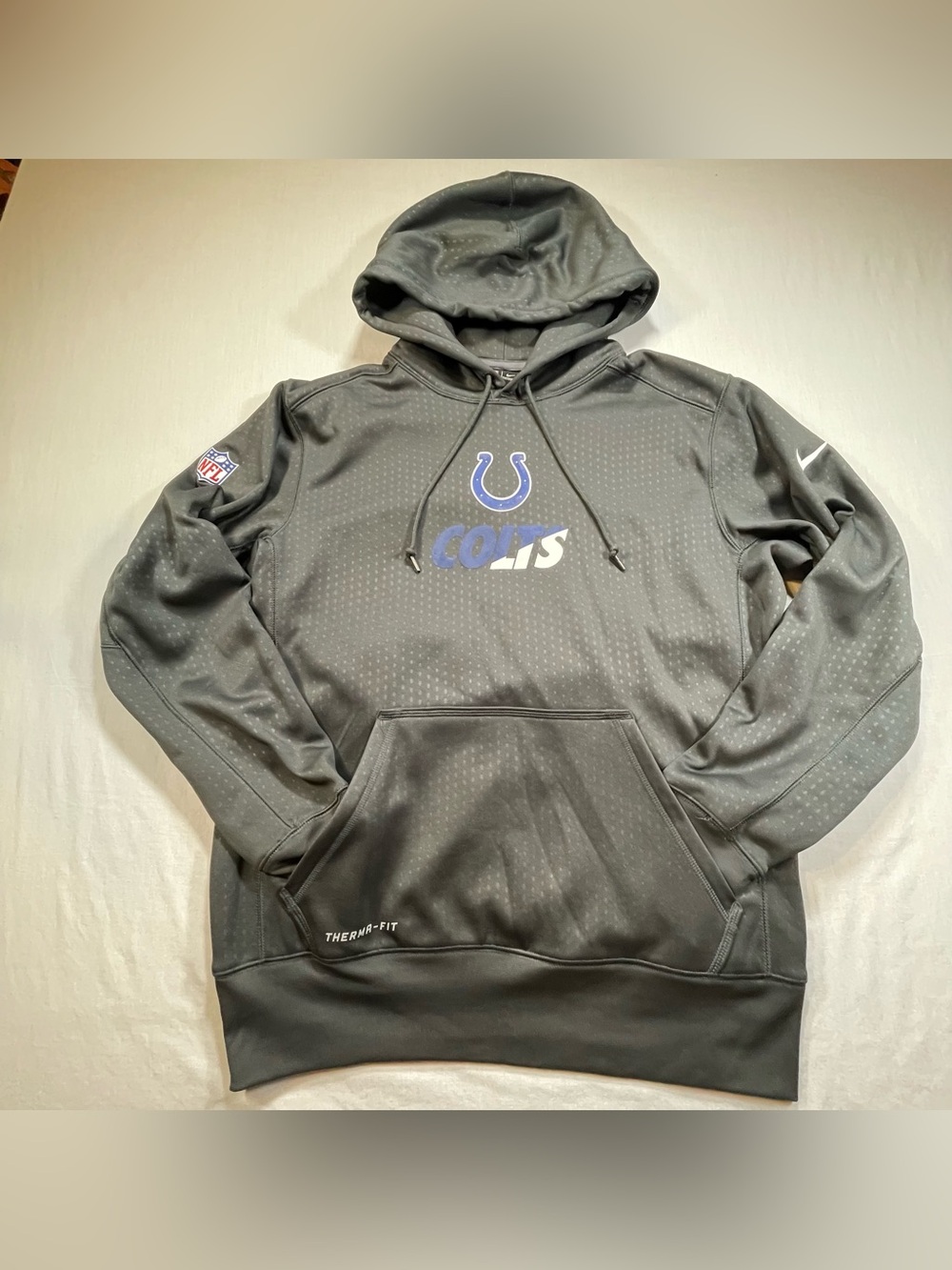 Nike Indianapolis Colts Mens M On Field Therma Fit Pullover Hoodie NFL